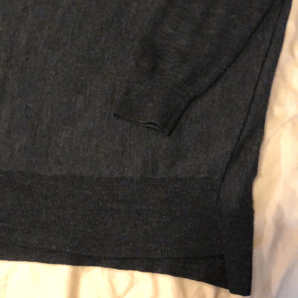 Eileen Fisher Merino Wool Sweater Dolman Sleeve Dark Gray Size Petite Medium - Picture 2 of 10